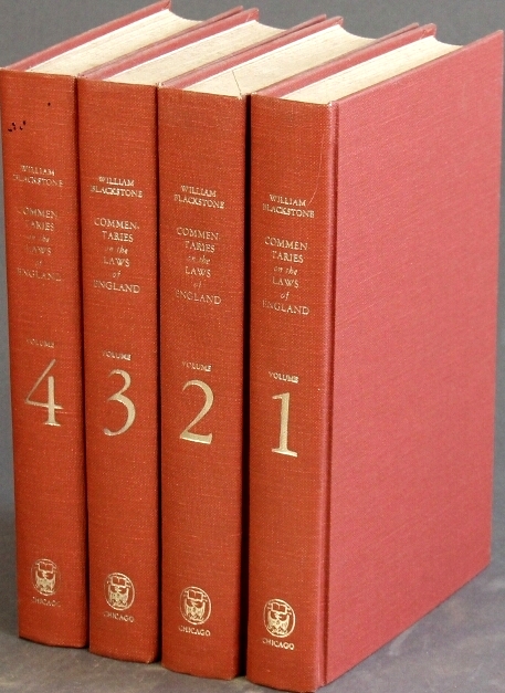 Commentaries On The Laws Of England (4 Volumes)