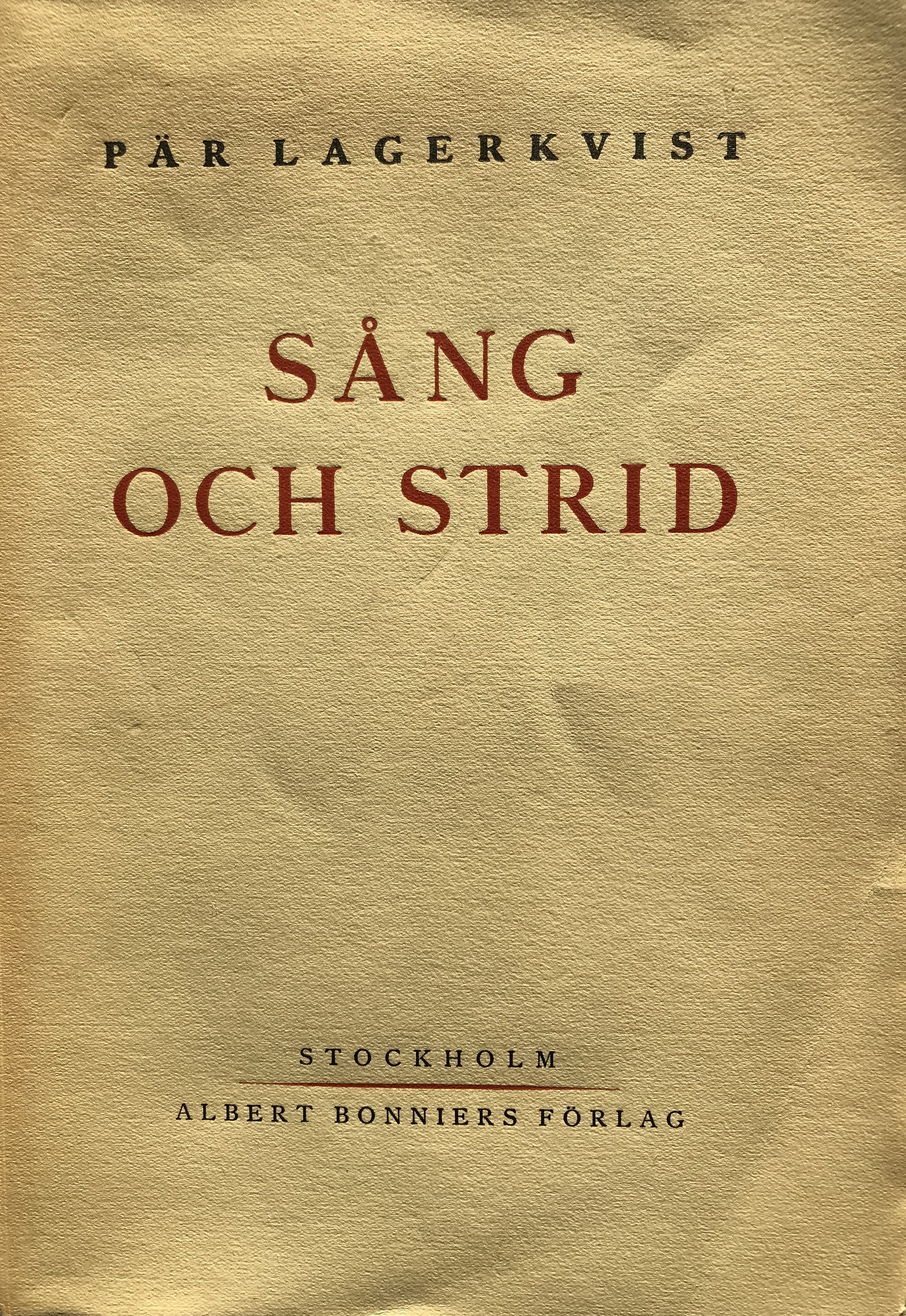 Sång och strid (Unknown Binding)