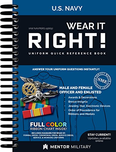 Wear It Right! - US Navy Uniform Quick Reference Book (Spiral-bound)