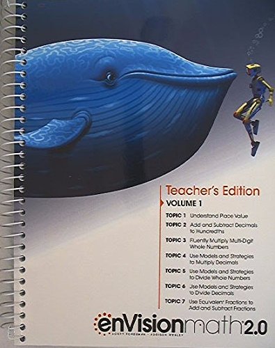 enVIsion math 2.0 Teachers edition Volume 1 Topics 1-7 Grade 5 (Spiral-bound)