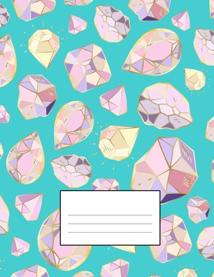 Cornell Method Notebook: Perfect for studying, notetaking, college work: Mint green crystal pattern cover