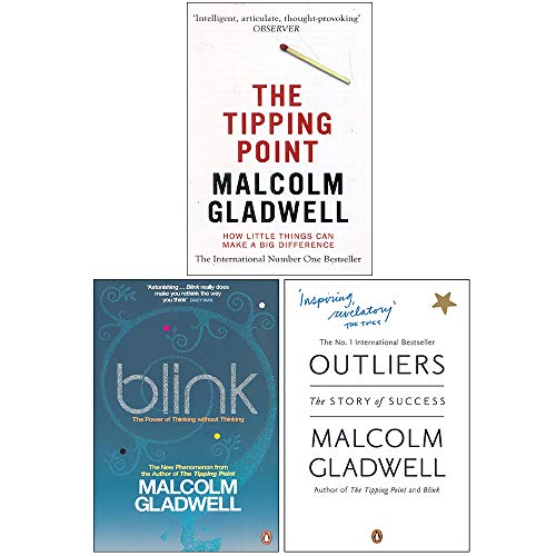 Malcolm Gladwell Collection 3 Books Set (The Tipping Point, Blink The Power of Thinking Without Thinking, Outliers The Story of Success)