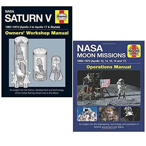 Nasa Saturn V Owners Workshop Manual, Nasa Moon Missions Operations Manual 2 Books Collection Set (Hardcover)