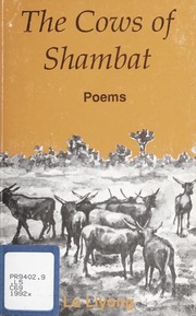 The cows of Shambat: Sudanese poems (ZPH writers series)