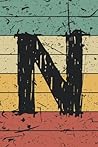 N Notebook: Birthday Gift Lined Notebook / Journal Gift, 120 Pages, 6x9, Retro Vintage Background Cover, Matte Finish