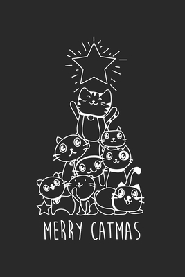 Merry Catmas Christmas: Dot Grid Merry Catmas Christmas / Journal Gift - Large ( 6 x 9 inches ) - 120 Pages Softcover