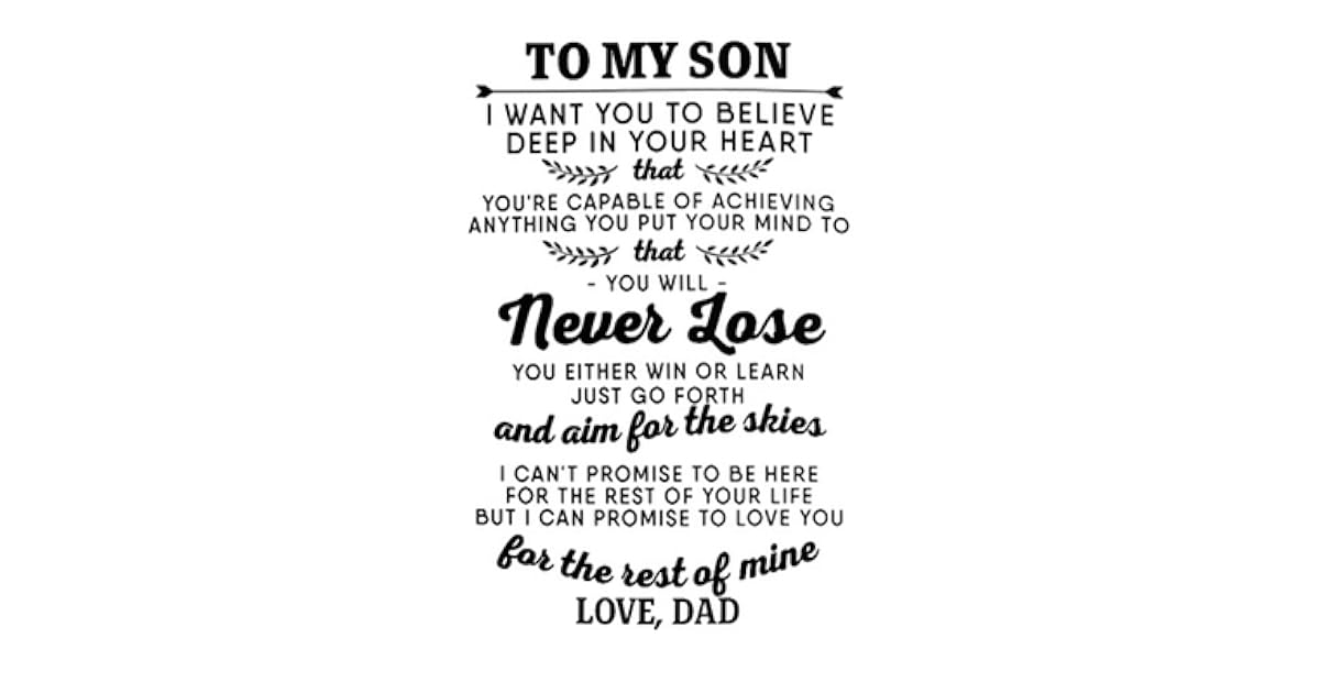 My Son Quotes From Dad To My Son Love Dad Lined Notebook Journal, 100 Pages (6 X 9 Inches) Blank  Ruled Writing Journal With Inspirational Quotes, Perfect Diary Notebook  Gifts. Father Day Gift From Son By Father Day Gift