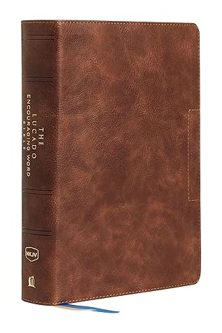 NKJV, Lucado Encouraging Word Bible, Leathersoft, Brown, Comfort Print: Holy Bible, New King James Version