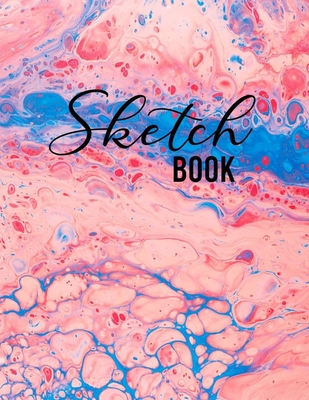 Sketch Book: Large Notebook for Drawing, Sketching, Painting, Writing or Doodling, 110 Pages, 8.5"x11",abstract colors Cover (vol.9)