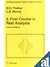 A First Course in Real Analysis 2e by Murray H. Protter