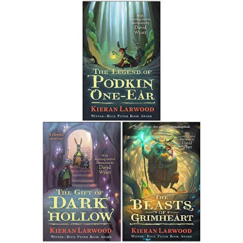 Five Realms Kieran Larwood Collection 4 Books Set (The Legend of Podkin One-Ear, Uki and the Outcasts, The Gift of Dark Hollow, The Beasts of Grimheart)