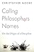 Calling Philosophers Names: On the Origin of a Discipline