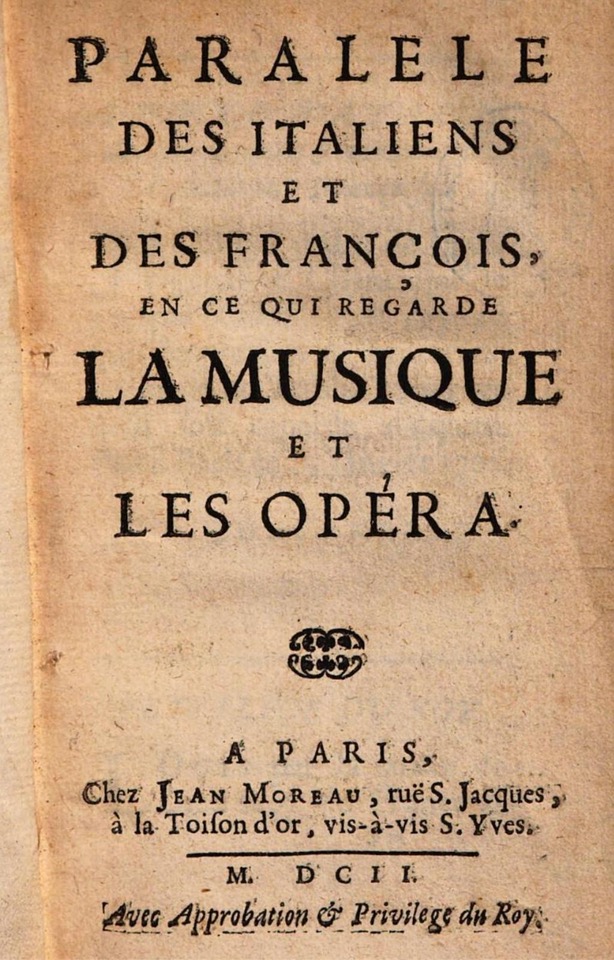 Parallèle des Italiens et des Français en ce qui regarde la musique et les opéras (Unknown Binding)