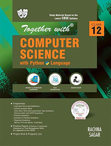 Together With Computer Science with Python Study Material for Class 12 (Paperback)