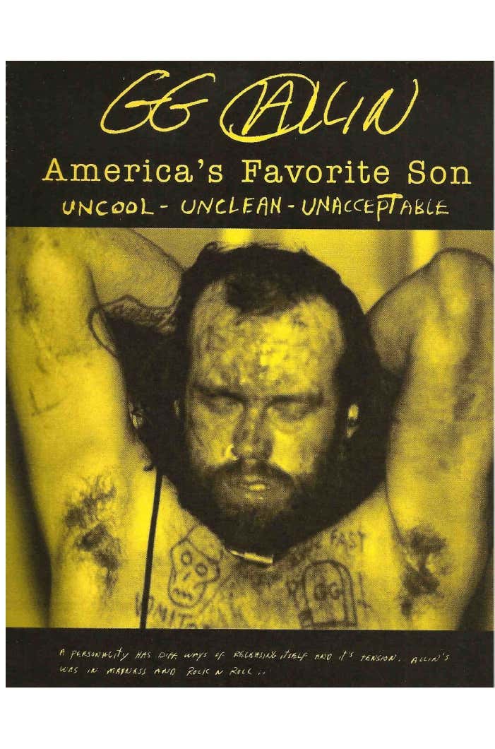 GG Allin - America’s Favorite Son