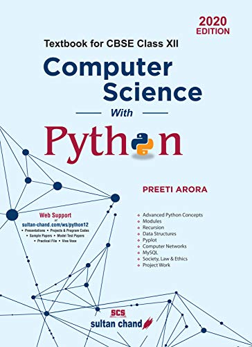 Computer Science with Python:Textbook for CBSE Class 12 (as per 2020-21 Syllabus)