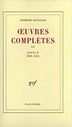 Œuvres complètes, tome XII : Articles II