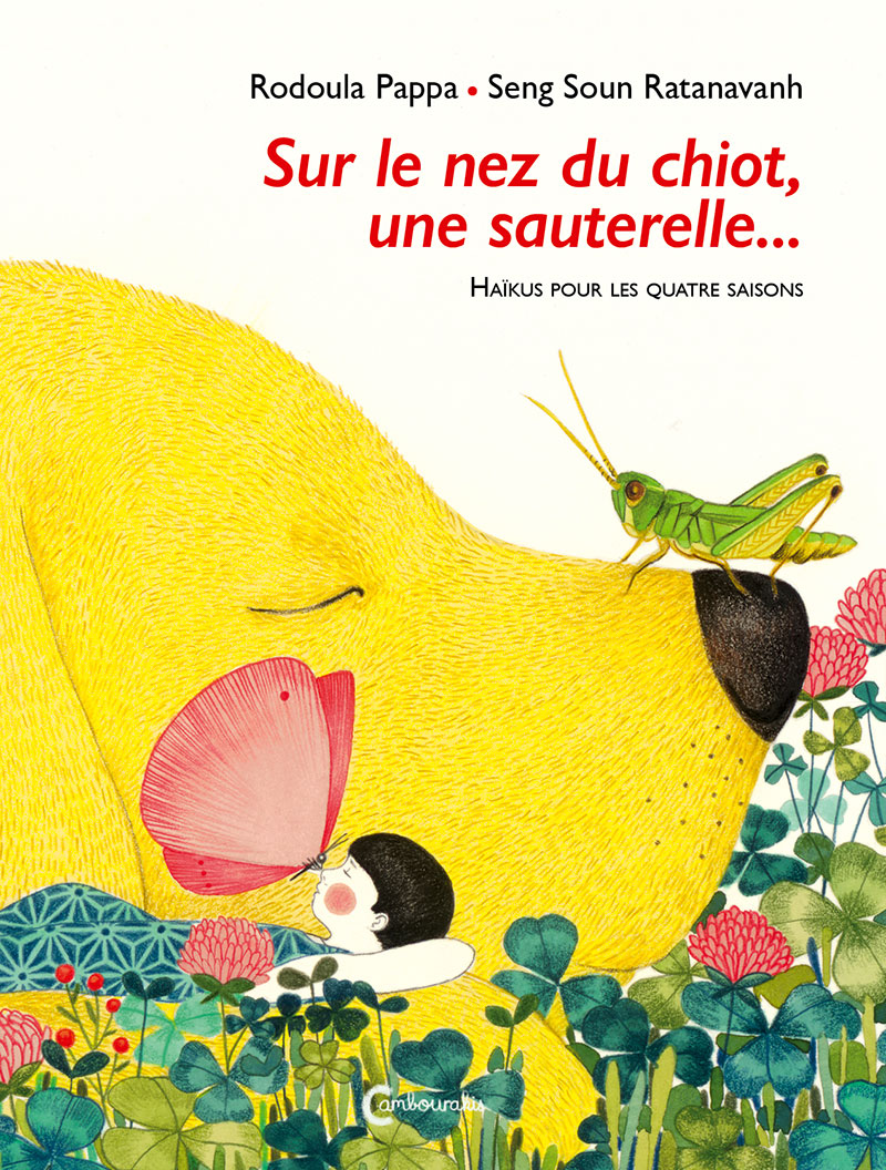 Sur le nez du chiot une sauterelle...: haïkus pour les quatre saisons
