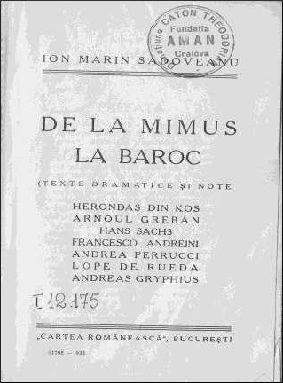 De la Mimus la Baroc