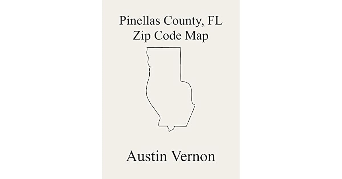 Pinellas County, Florida Zip Code Map Includes Boca Ciega, St. Pete
