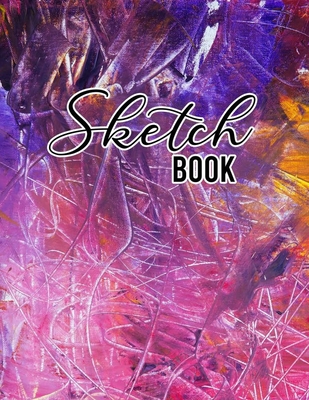 Sketch Book: Large Notebook for Drawing, Sketching, Painting, Writing or Doodling, 110 Pages, 8.5"x11",abstract colors Cover (vol.4)