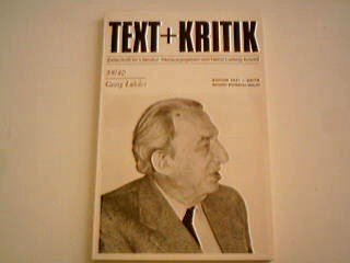 Georg Lukacs Text + Kritik, Zeitschrift für Literatur 39/40. (Perfect Paperback)