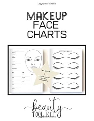 Makeup Face Charts Makeup Artist Drawing Coloring Face Charts Large Notebook By Creative Empires