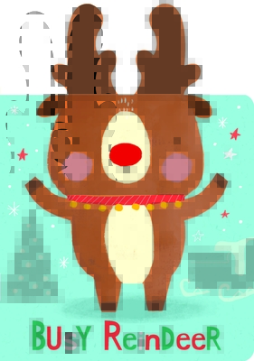 Snuggles: Busy Reindeer: A Christmas Board Book with Plush Ears (Snuggles Books)