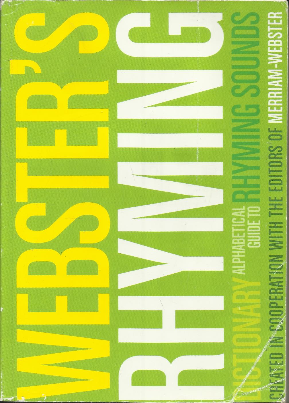 Webster's Rhyming Dictionary Alphabetical Guide to Rhyming Sounds (Paperback)