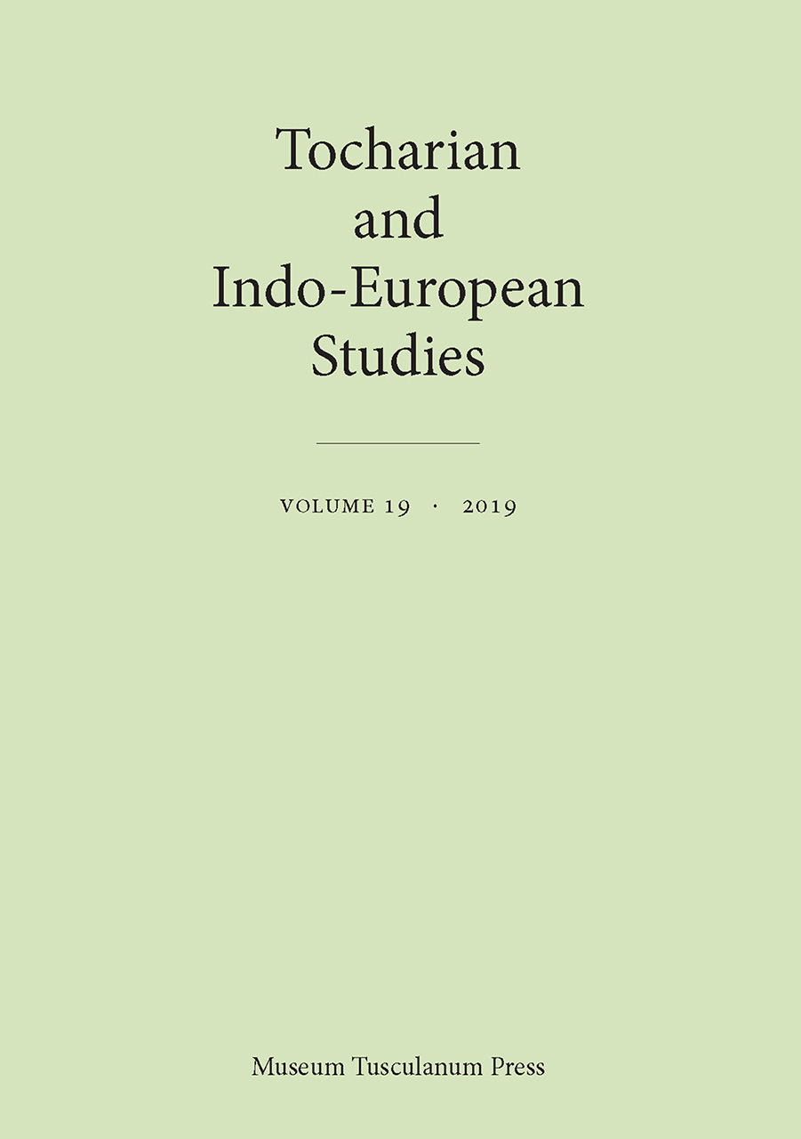 Tocharian and Indo-European Studies 19 (Paperback)