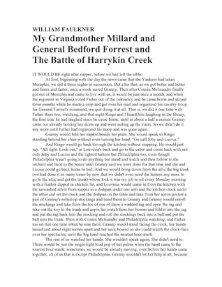 My Grandmother Millard and General Bedford Forrest and the Battle of Harrykin Creek