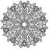 Snowflake Mandala: Ever beautiful and fragile, capture the essence of snow with this Snowflake Mandala cross stitch pattern