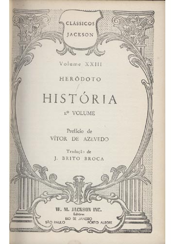 Heródoto História — 1º Volume