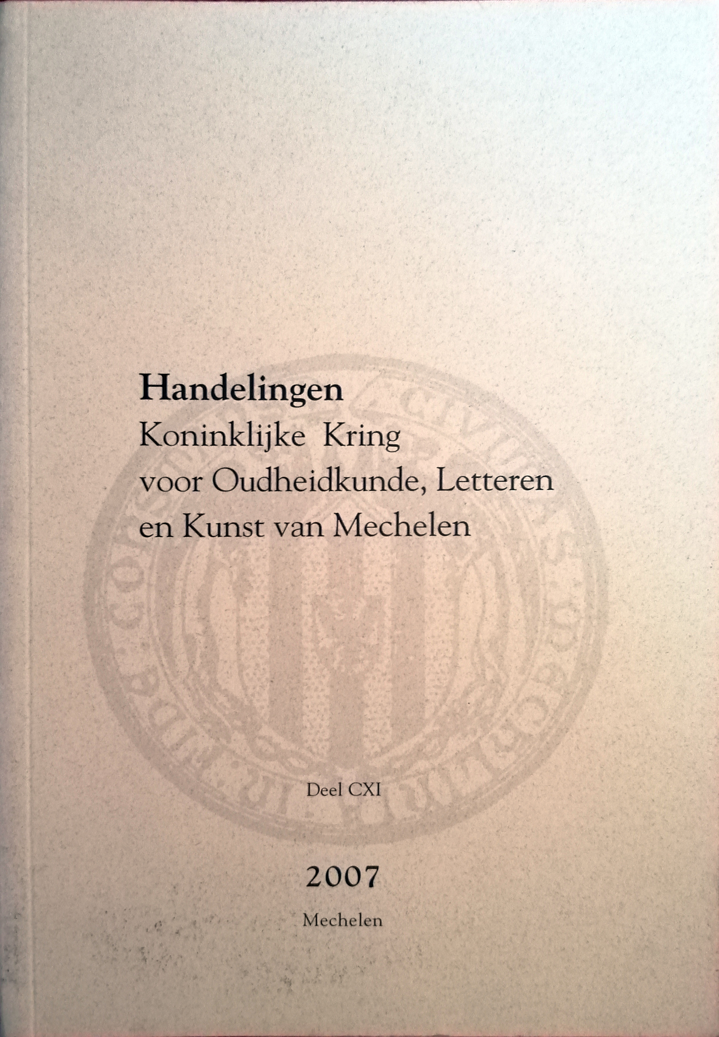 Handelingen Deel 111
