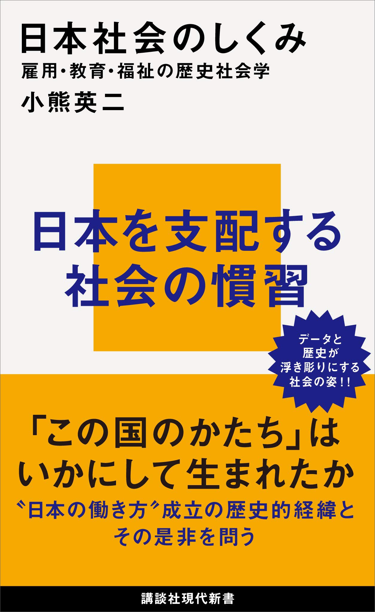 日本社会のしくみ　雇用・教育・福祉の歴史社会学 (講談社現代新書) (Japanese Edition)