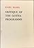 Critique of the Gotha Programme