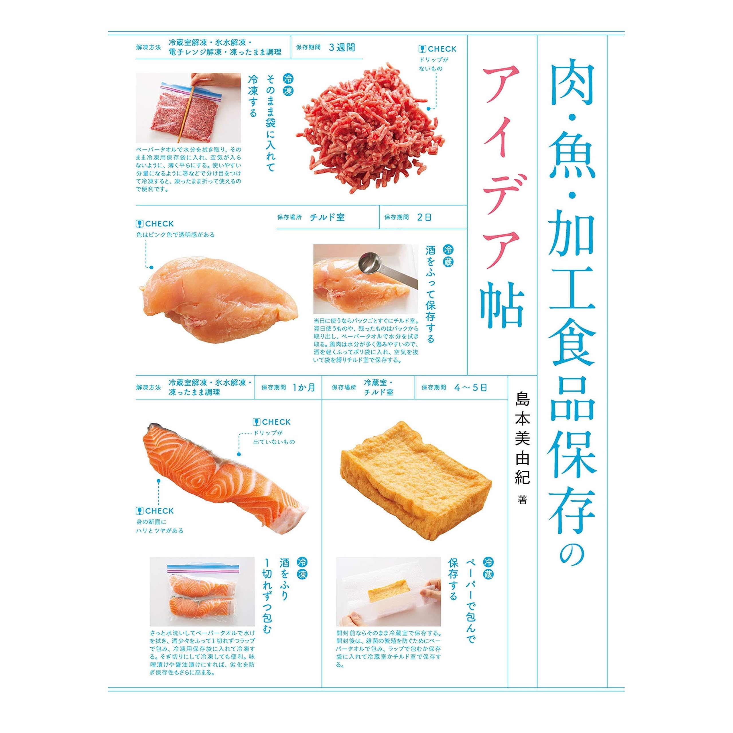 肉 魚 加工食品保存のアイデア帖 By 島本美由紀