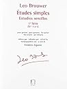 LEO BROUWER : ETUDES SIMPLES - ESTUDIOS SENCILLOS (SERIE 1) NOS. 1-5 - POUR GUITARE
