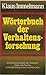 Wörterbuch der Verhaltensforschung (Geist und Psyche) by Klaus Immelmann