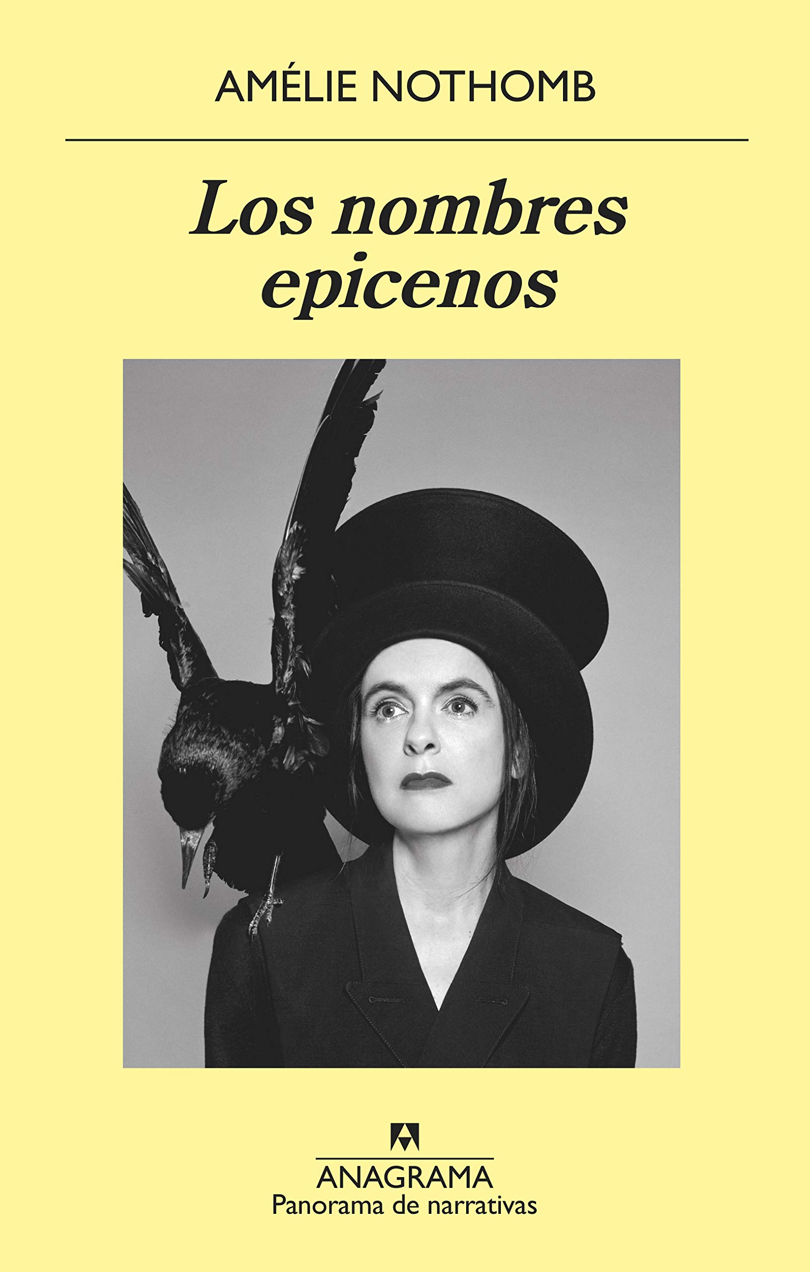 Portada de Los nombres epicenos, de Amélie Nothomb