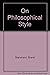 On Philosophical Style. by Brand Blanshard