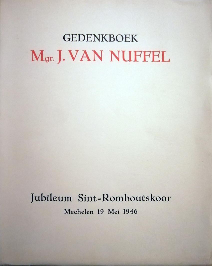 Gedenkboek Mgr. J Van Nuffel