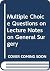 Multiple Choice Questions on Lecture Notes on General Surgery by Fleming