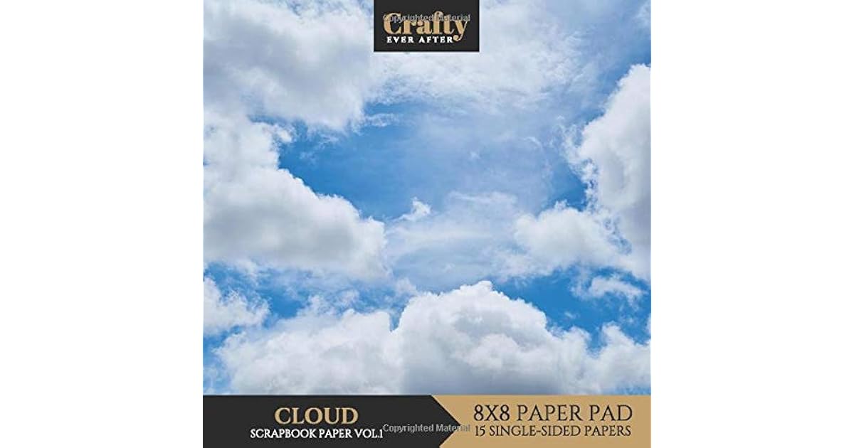 Cloud Scrapbook Paper Cloud Sky Printed Design 8x8 SingleSided for