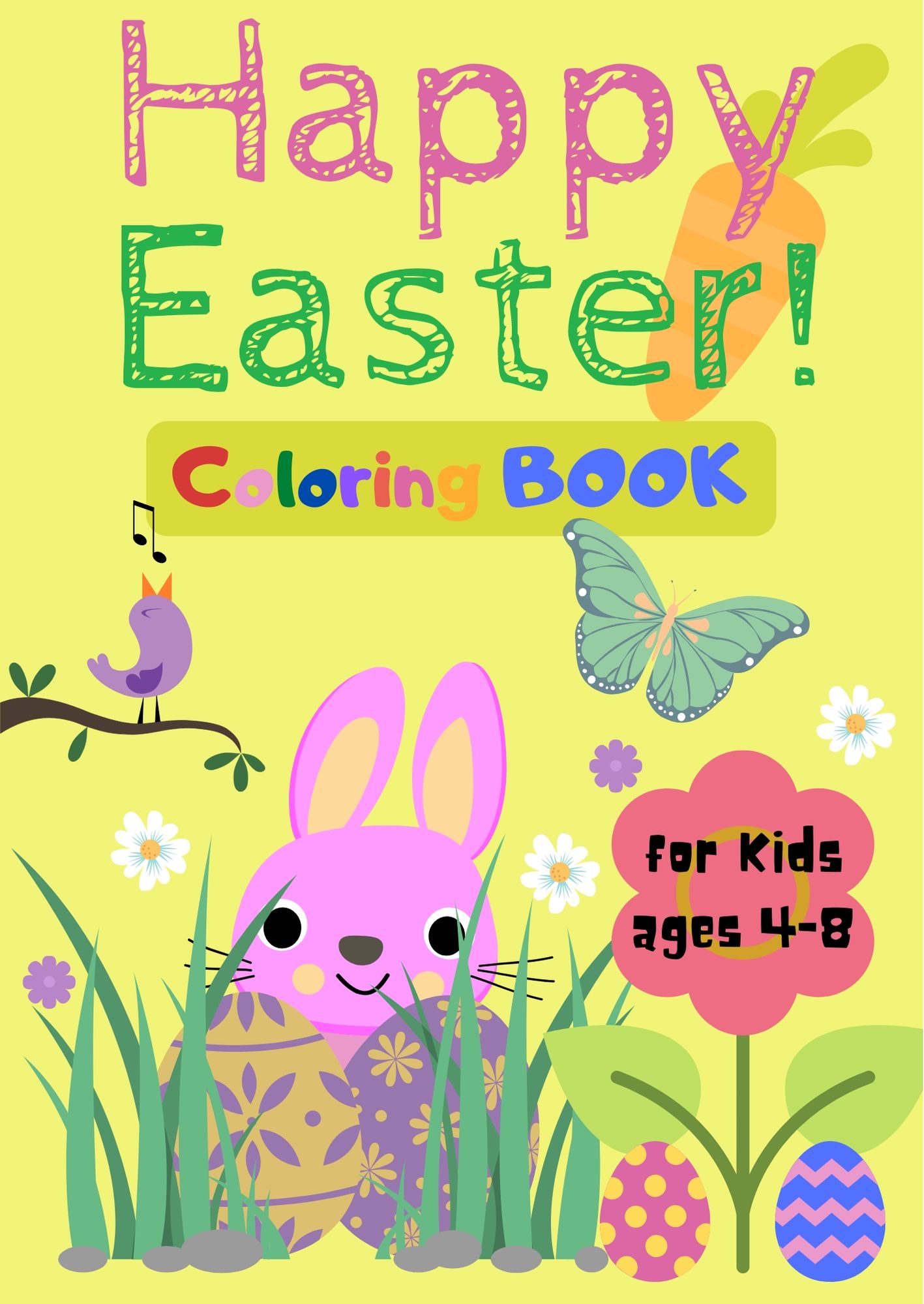 Happy Easter! Coloring Book for Kids Ages 4-8: Preschool & Elementary
