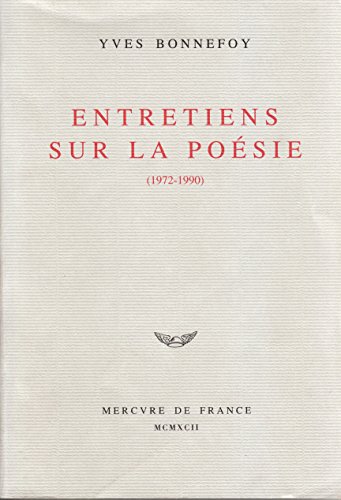 Entretiens sur la poésie (Hardcover)