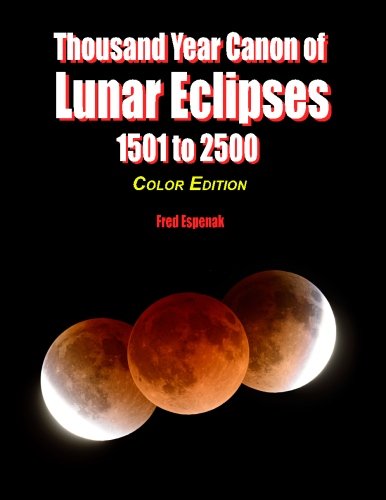 Thousand Year Canon of Lunar Eclipses 1501 to 2500 - Color Edition (Paperback)