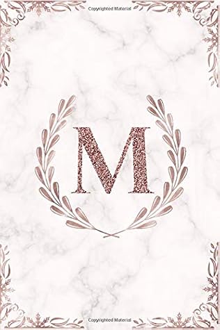 M: Rose Gold Letter M Monogram Initial 