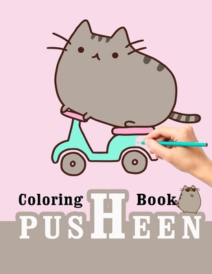 Pusheen Coloring Book: cute pusheen coloring book for kids, fabulous and wonderful pusheen coloring book for boys and girls in holiday or in school, pusheen cat coloring book, 101 page.s