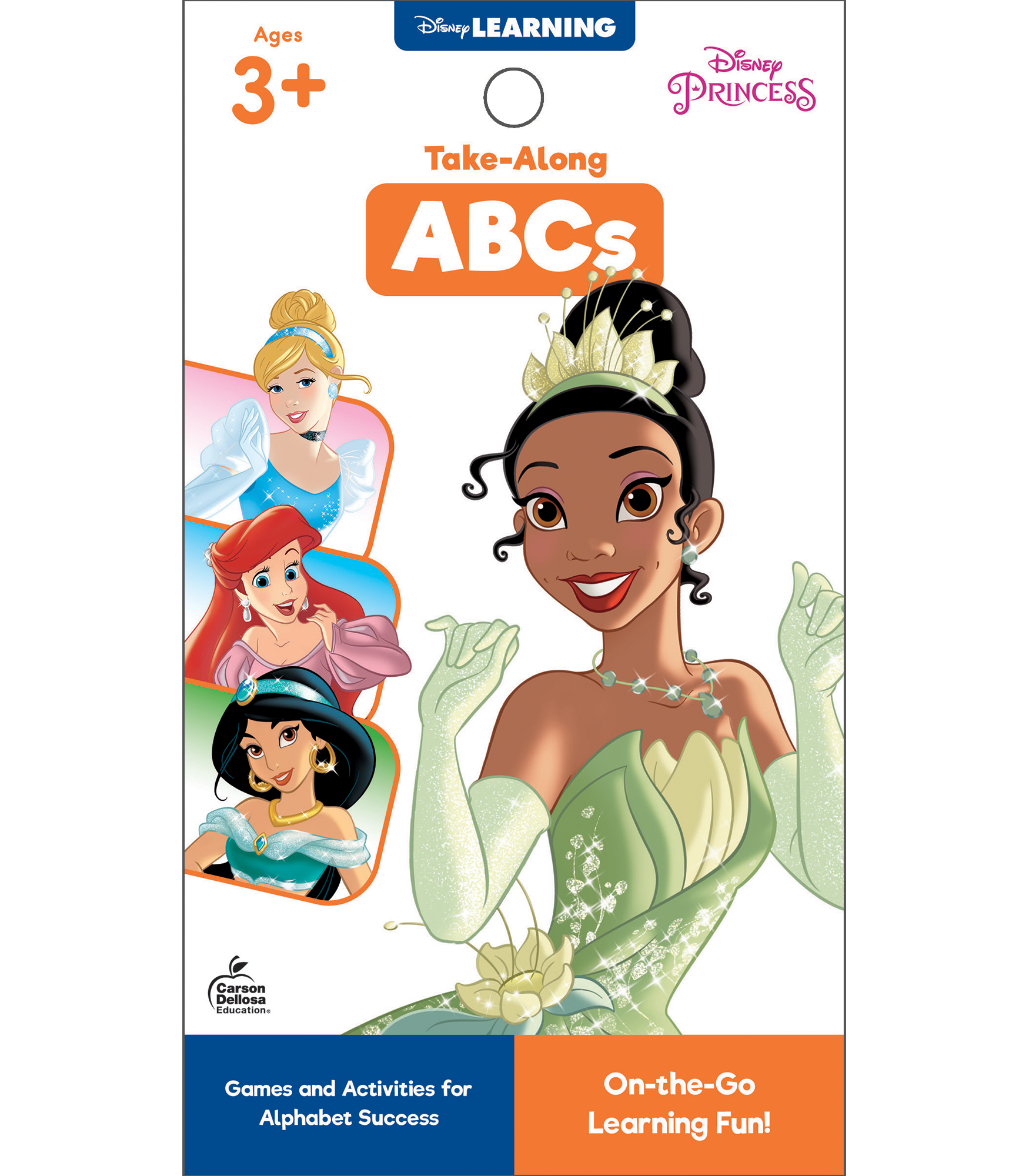 Disney Learning Princess Take-Along Tablet: ABCs-Phonics Activity Workbook for Writing and Tracing Letters, Letter and Sound Recognition, Coloring, Mazes, Connect the Dot Activities, Ages 3+ (64 pgs)